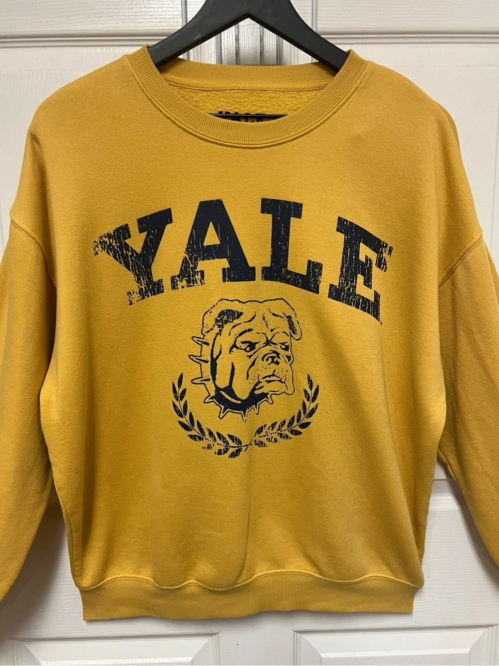 Yale University Men's Mustard Crewneck Sweatshirt